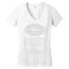 rugby mom Women's V-Neck T-Shirt