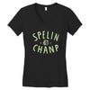spelin chanp best trending Women's V-Neck T-Shirt