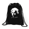 albert einstein Drawstring Bags