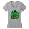 hulk and yoda long sleeve Women's V-Neck T-Shirt