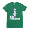 no probllama Ladies Fitted T-Shirt