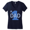 1 dad (2) Women's V-Neck T-Shirt