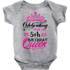 Celebrating With the 5th Birthday Queen Baby Onesie