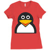 penguin face Ladies Fitted T-Shirt