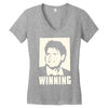 charlie sheen   winning   official Women's V-Neck T-Shirt