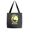 believe in nessie Tote Bags