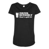 drink sensibly, don't spill it! Maternity Scoop Neck T-shirt