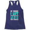 cat cats lift lifting fitness Racerback Tank