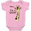 moo, i'm a goat Baby Onesie