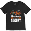Halloween Kings Are Born In August V-Neck Tee