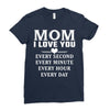 I Love You Mom Ladies Fitted T-Shirt