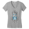 wind up cyberman Women's V-Neck T-Shirt