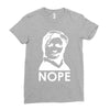 nope Ladies Fitted T-Shirt