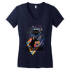 who loves doberman Women's V-Neck T-Shirt