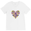 Pansy Heart V-Neck Tee