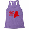 funny maine state Racerback Tank