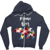 mama bear floral Zipper Hoodie