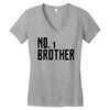 number one brother Women's V-Neck T-Shirt