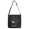 pregnant rex white and red color Adjustable Strap Totes