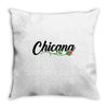 chicana with rose Throw Pillow