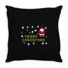 santa peeing merry christmas Throw Pillow