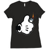 main de mickey Ladies Fitted T-Shirt