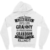 Super Cool Granny Of A Freaking Awesome Grandson Zipper Hoodie