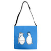 peace and hate can you tell the difference Adjustable Strap Totes