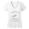 narwhals Women's V-Neck T-Shirt