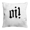 oi punk rock top long sleeve Throw Pillow