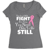 the lord will fight for you, you need only to be still Women's Triblend Scoop T-shirt