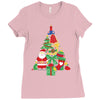 christmas tree made of bells stocking santa Ladies Fitted T-Shirt