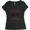 el jefe needs coffee Women's Triblend Scoop T-shirt