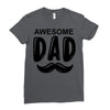 awsome dad Ladies Fitted T-Shirt