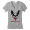 french kiss Women's V-Neck T-Shirt