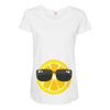 Lemon with Glasses Maternity Scoop Neck T-shirt
