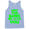 gym gains fitness slogan Tank Top
