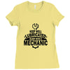 keep well lubricated sleep with a mechanic Ladies Fitted T-Shirt