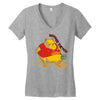 winnie le porc Women's V-Neck T-Shirt