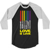 Lightsaber Rainbow - Love Is Love 3/4 Sleeve Shirt