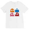 cool retro 80s pacman ghosts video games V-Neck Tee