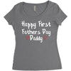 Happy First Father's Day Daddy Women's Triblend Scoop T-shirt
