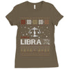 santa libra christmas ugly t shirts Ladies Fitted T-Shirt