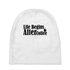 life begins after coffee Baby Beanies