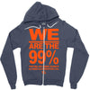 we are the 99% t shirt occupy wall street anti corporate greed black Zipper Hoodie