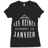 les reines naissent en janvier Ladies Fitted T-Shirt