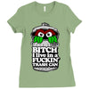get a job, grouch! Ladies Fitted T-Shirt