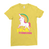 gay pride f#ck younicorn funny rude unicorn Ladies Fitted T-Shirt