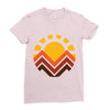 sunset mountain Ladies Fitted T-Shirt