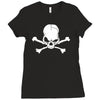 skull skeleton Ladies Fitted T-Shirt
